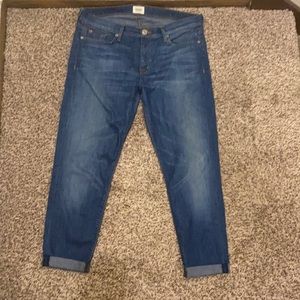 Worn Once! Cropped Hudson Jeans.